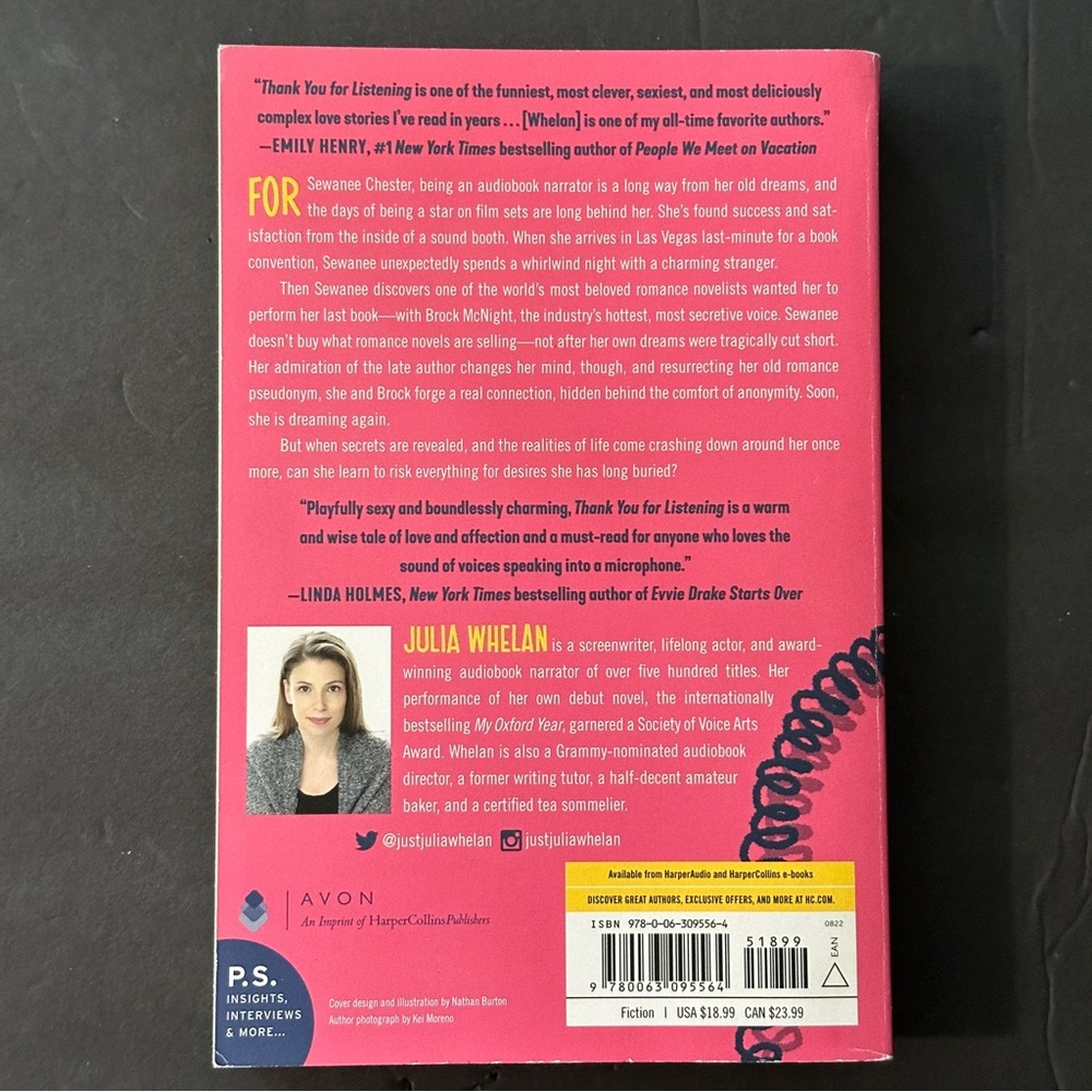 Thank You for Listening by Julia Whelan | Fiction, Romance | Paperback Book - Picture 2 of 7